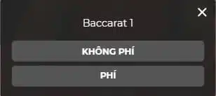 Chọn bàn có phí hoặc không phí