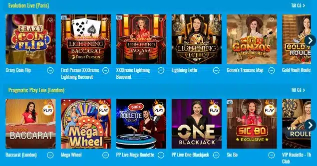 Happy Luke Chọn trò chơi casino để chơi
